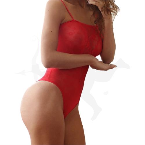 Body de Encaje Rojo