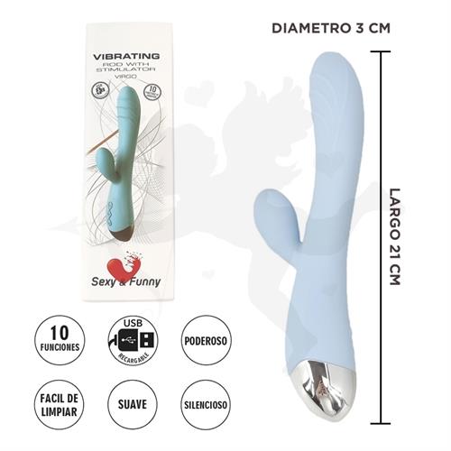 Estimulador de punto G con vibracion de clitoris